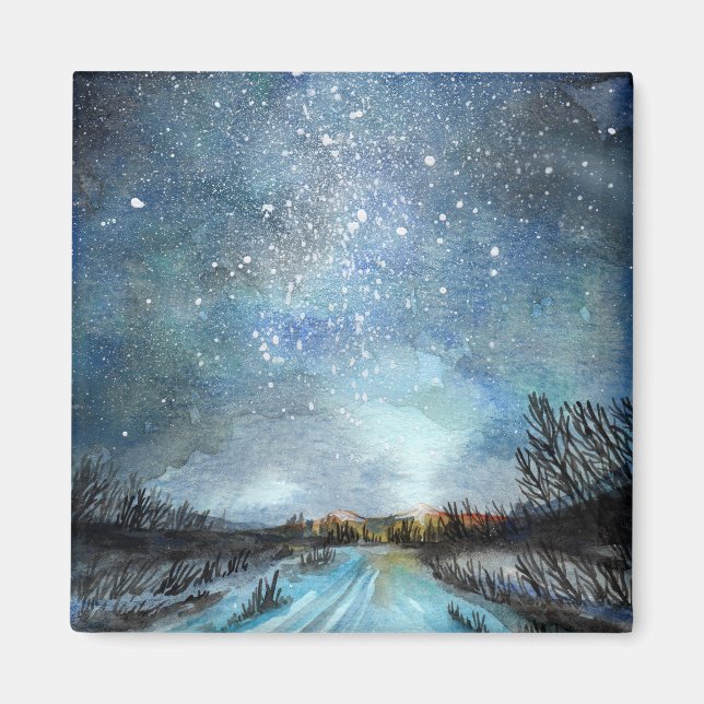 Imán Camino de invierno (Frente)