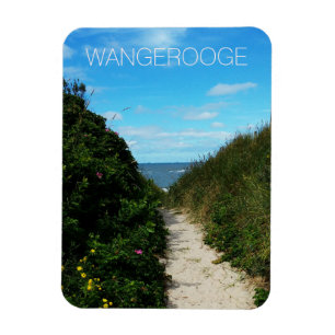 Imán Camino de playa, dunas de arena, Wangerooge, Frisi