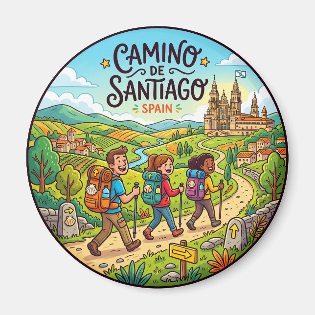 Imán Camino de Santiago España (Frente)