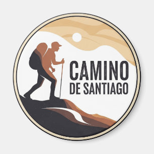 Imán Camino de Santiago Hiker Senderismo Sunset