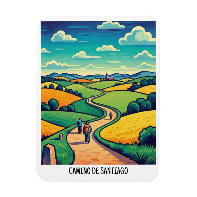 Imán Camino de Santiago Viajes (Vertical)