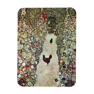 Imán Camino Jardín con Pollos, Gustav Klimt, Art Nouve