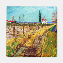 Imán Camino por un campo con Willows Van Gogh
