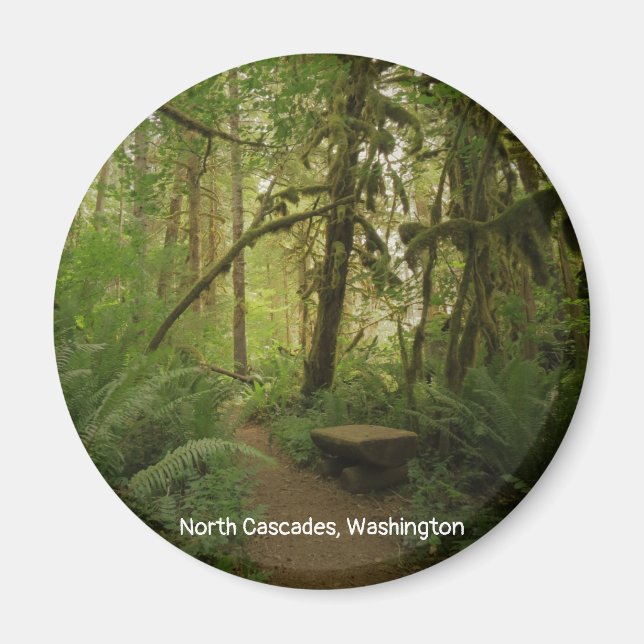 Imán Camino verde pacífico en Washington (Frente)