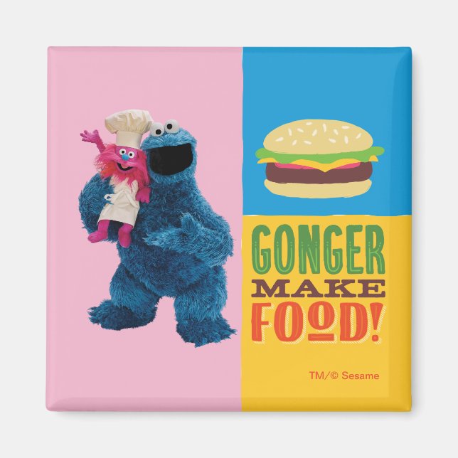 Imán Camión Comida de Cookie Monster | Gonger Prepara C (Frente)