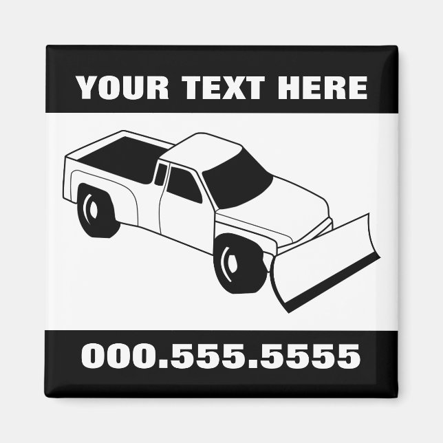 Imán camión de arado de nieve (Frente)