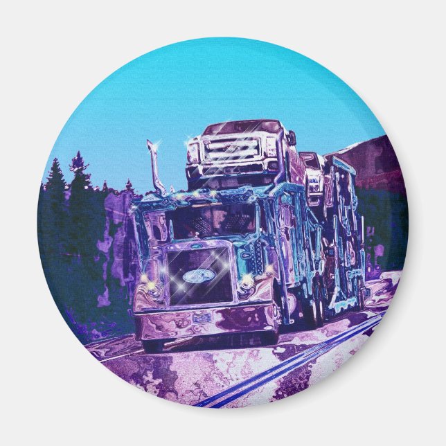 Imán CAMIÓN DE CARGA GRANDES TRUCKERS Regalos (Frente)