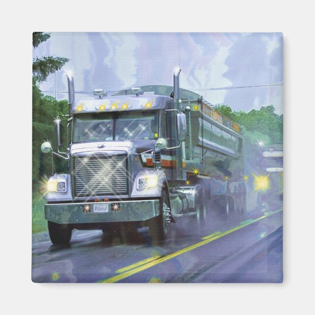 Imán CAMIÓN DE CARGA GRANDES TRUCKERS Regalos (Frente)