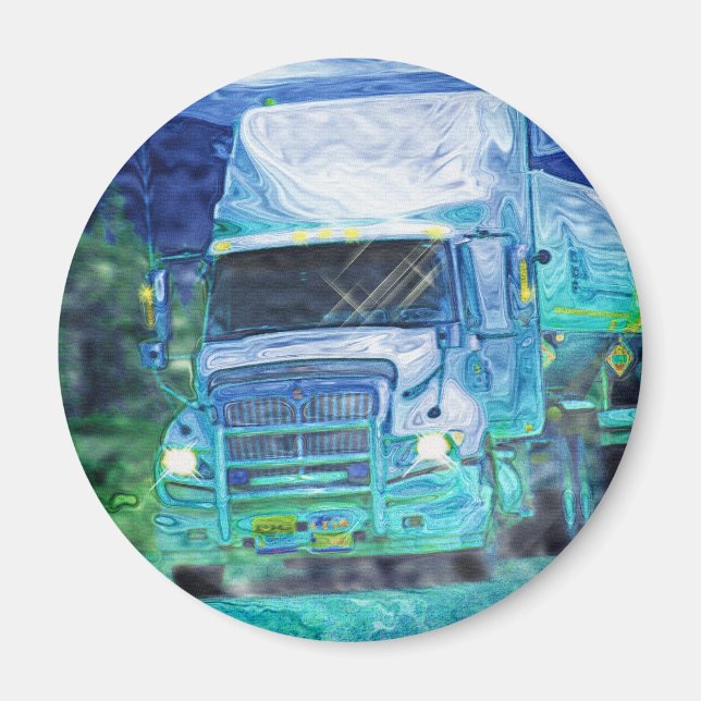 Imán CAMIÓN DE CARGA GRANDES TRUCKERS Regalos (Frente)