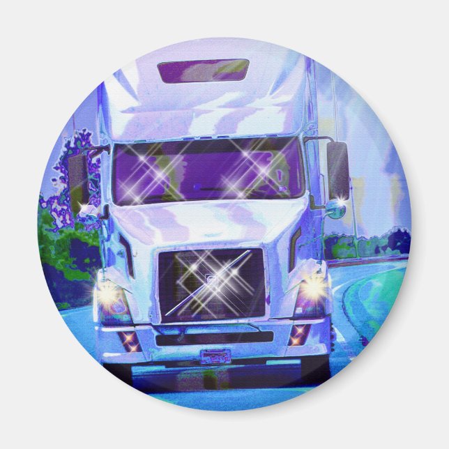 Imán CAMIÓN DE CARGA GRANDES TRUCKERS Regalos (Frente)