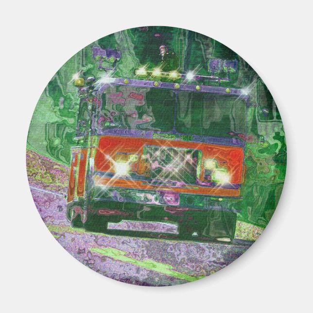 Imán CAMIÓN DE CARGA GRANDES TRUCKERS Regalos (Frente)