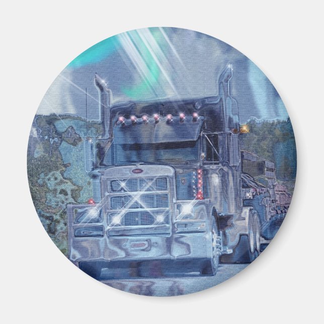 Imán CAMIÓN DE CARGA GRANDES TRUCKERS Regalos (Frente)