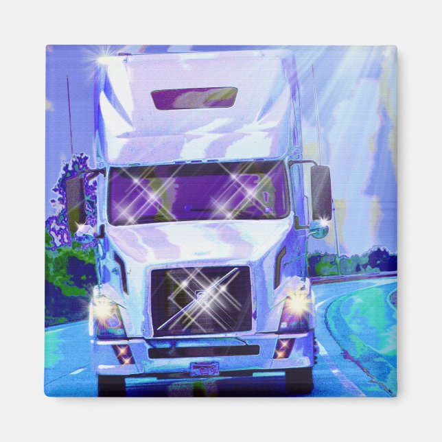 Imán CAMIÓN DE CARGA GRANDES TRUCKERS Regalos (Frente)