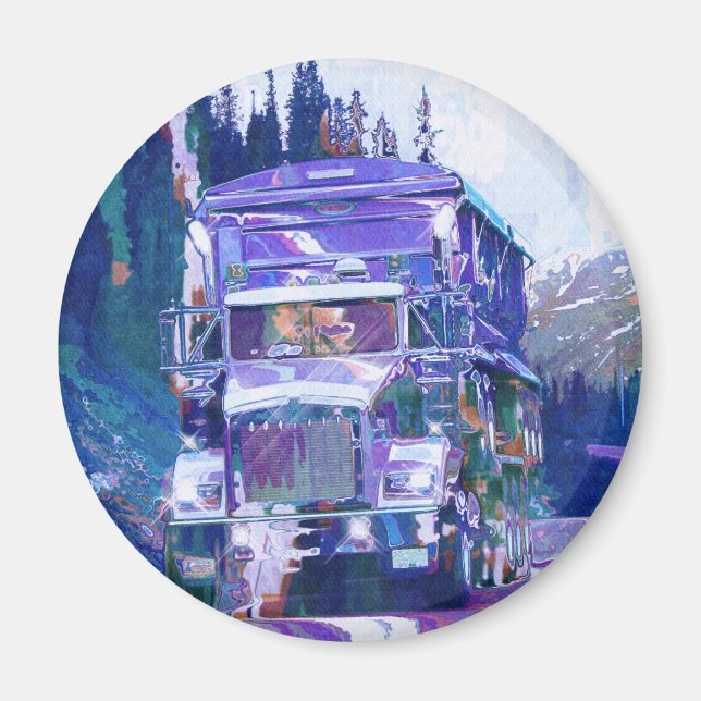 Imán CAMIÓN DE CARGA GRANDES TRUCKERS Regalos (Frente)