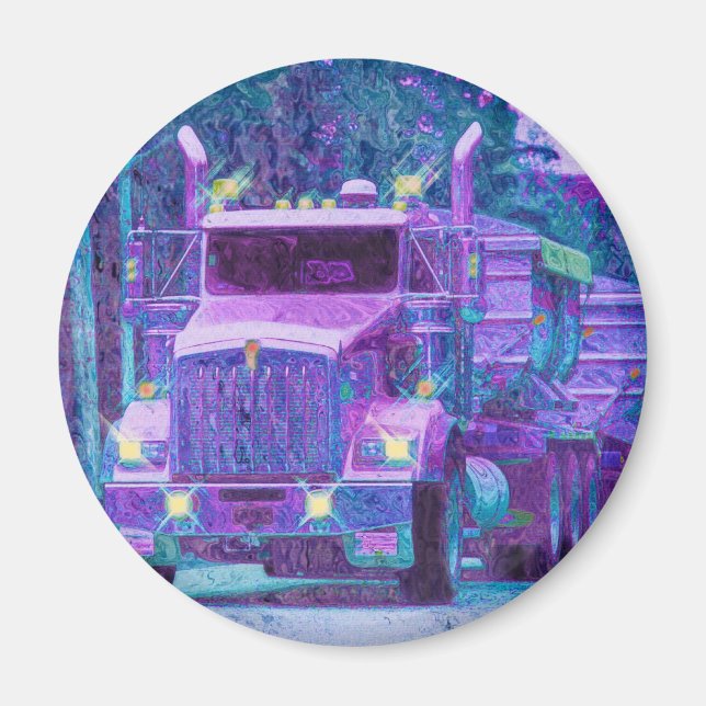 Imán CAMIÓN DE CARGA GRANDES TRUCKERS Regalos (Frente)