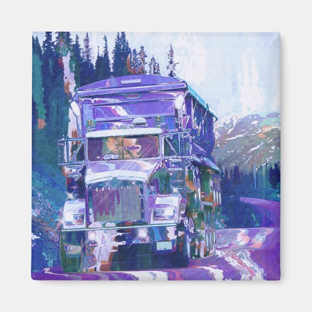 Imán CAMIÓN DE CARGA GRANDES TRUCKERS Regalos (Frente)