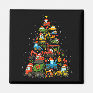 Imán Camión de Construcción Árbol de Navidad Coches Nav