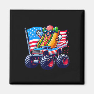 Imán Camión Monstruo American Hotdog Sungles 4 De Julio
