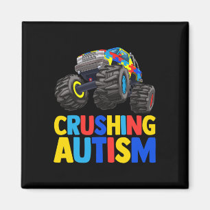 Imán Camión monstruo aplastando autismo australiano con
