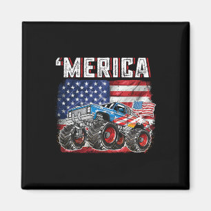 Imán Camión Monstruo Bandera De EE. UU. Merica Hombres