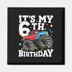 Imán Camión Monstruo Infantil Es Mi Cumpleaños 6 Niño 6