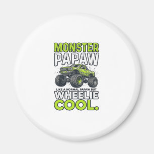 Imán Camión Monstruo Papá Wheelie Cool Divertido Diseño