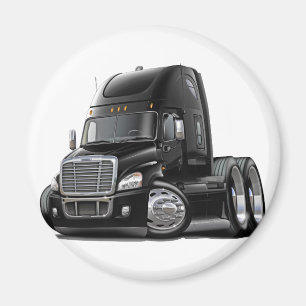 Imán Camión negro de Freightliner Cascadia