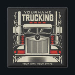 Imán Camión personalizado 18 Camión RIG para ruedas<br><div class="desc">Personalizado 18 Wheeler Trucker Big Rig Semi Truck Trucking Company Diseño - Personalizar con su nombre y texto Personalizado!</div>