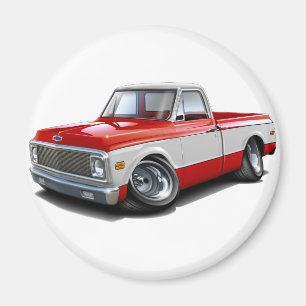 Imán Camión rojo-blanco Chevy C10 1970-72