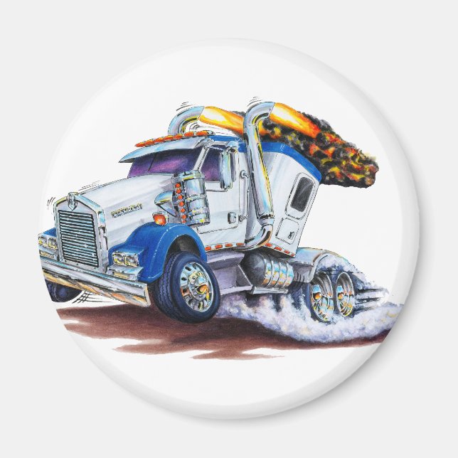 Imán Camión Semi con Sleepercab (Frente)