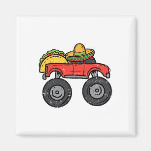 Imán Camión Taco Monster Sombrero Cinco De Mayo Mexican