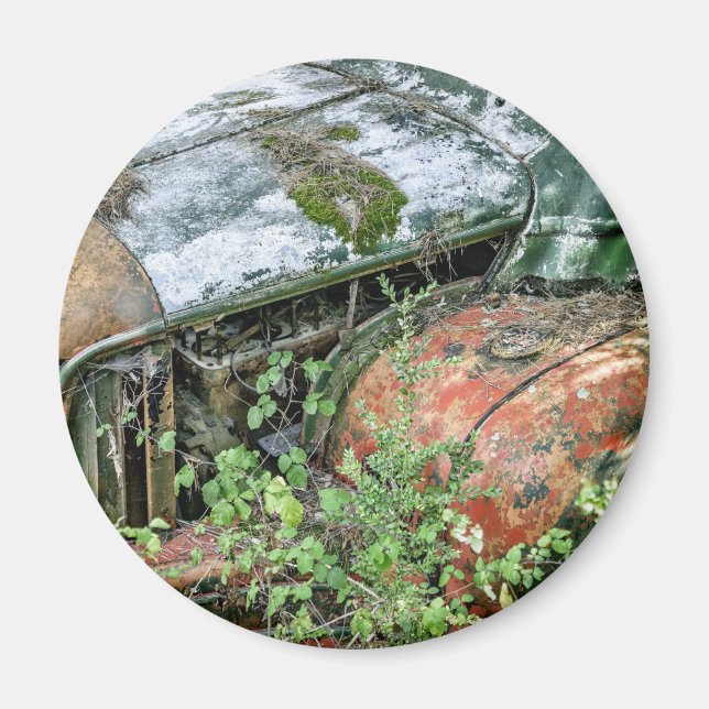 Imán Camión vintage abandonado (Frente)