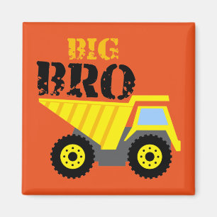 Imán Camión Volquete Amarillo de Big Bro Construction