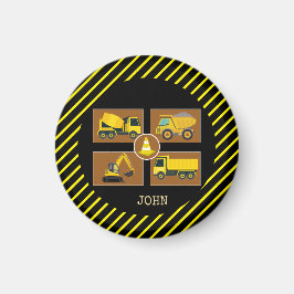 Imán Camiones de construcción | Decoración del Fiesta d