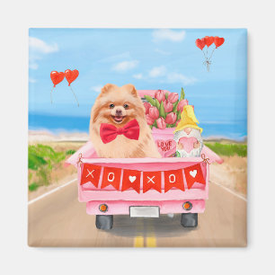 Imán Camiones de El día de San Valentín de perro de Pom