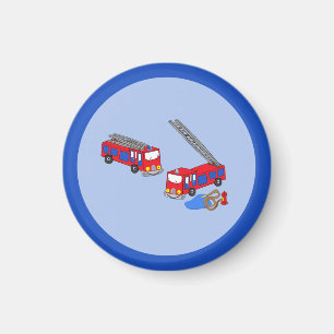 Imán Camiones rojos de bombero