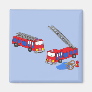 Imán Camiones rojos de bombero