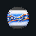 Imán Camisa Aqualume Wave – Flujo abstracto azul naranj<br><div class="desc">Haz una declaración con Aqualume Wave, una audaz fusión de azul eléctrico, plata metálica y acentos naranja vibrantes que traen movimiento y energía a la vida. Este diseño elegante y fluido captura el sentimiento de movimiento líquido y estilo futurista, creando una apariencia que es a la vez poderosa y refinada....</div>