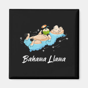 Imán Camisa Bahama Llama divertida vacaciones de playa