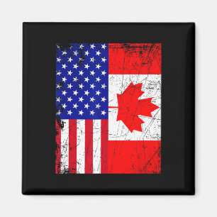 Imán Camisa Canadiense Estadounidense Bandera De Canadá