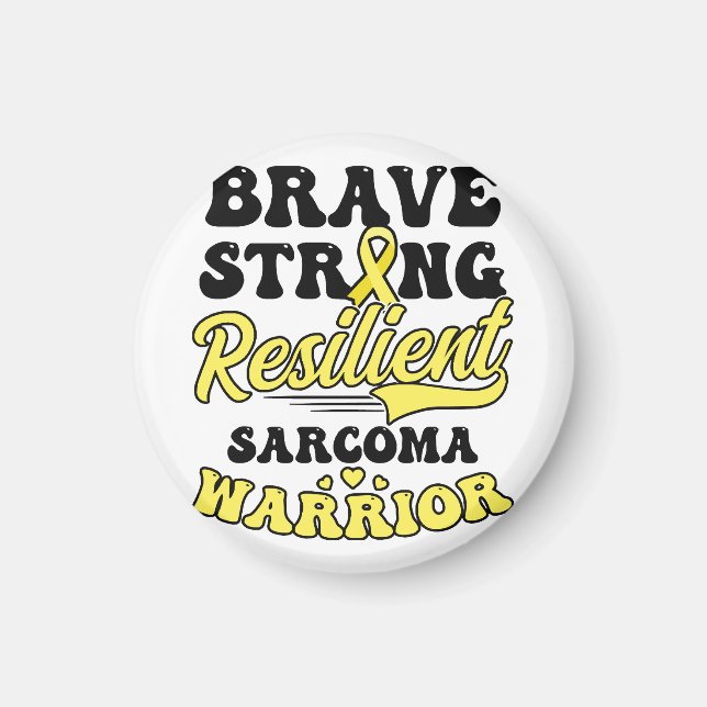Imán Camisa contra el cáncer de sarcoma valiente fuerte (Frente)
