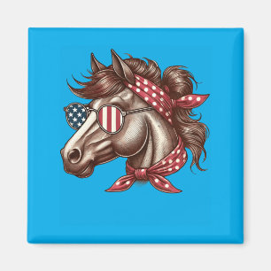 Imán Camisa de caballo 4 de julio mujeres niñas caballo