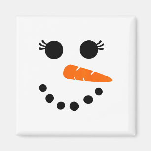 Imán Camisa De Cara De Snowman Para Mujeres Chicas Eyel
