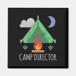Imán Camisa de Director de Campamento Divertida Camping