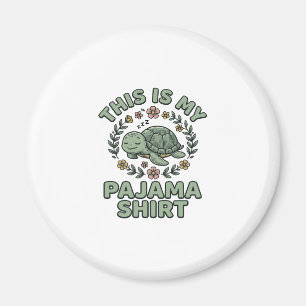 Imán Camisa De Dormir De Tortuga Lindo Vintage Vector D