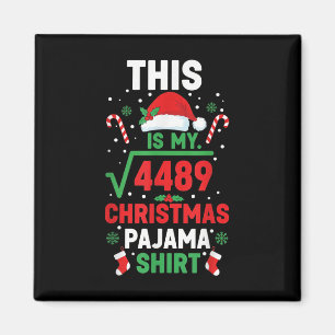 Imán Camisa de pijama de Navidad Divertida 67 Seis Siet