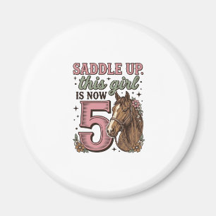 Imán Camisa de vaquera de caballo para niña de 5 años