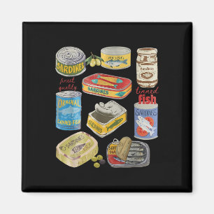 Imán Camisa de verano de sardinas de pescado enlatado C