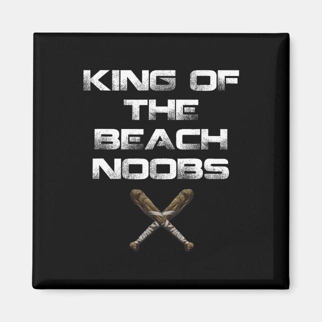 Imán Camisa De Videojuego King Of The Beach Noobs (Frente)