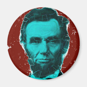 Imán Camisa del arte de Abraham Lincoln--Diseño único